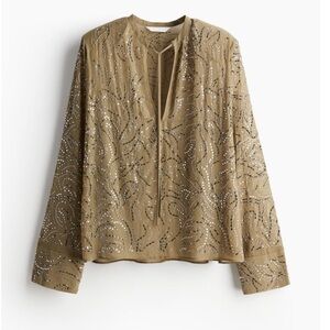 EUC RHINESTONE-EMBELLISHED BLOUSE